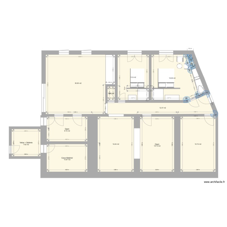 Agrandissement Bout Mur. Plan de 0 pièce et 0 m2