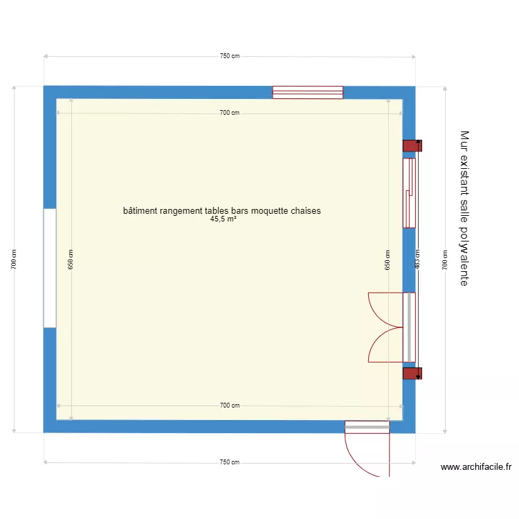 bâtiment rangement . Plan de bâtiment rangement . Plan de