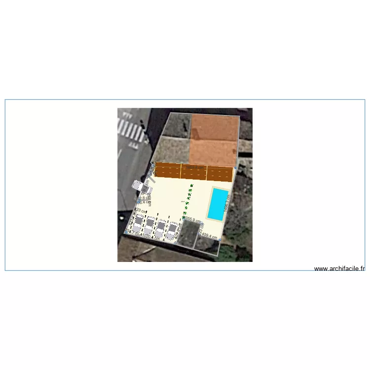 entr&eacute;e avec d&eacute;crochement. Plan de 