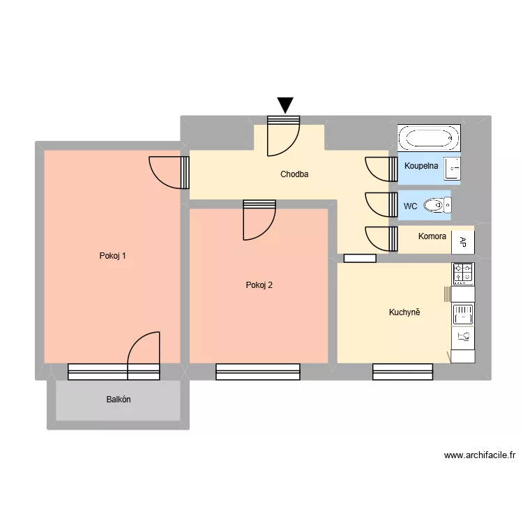 Rossenbergov&yacute;ch 533, byt 8. Plan de 15  et 182 m²