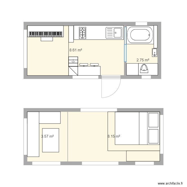 Tiny house 2. Plan de 0 pièce et 0 m2