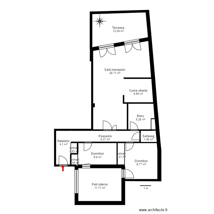 ED PRAT DEL TIRADER MENYS 1 1 ENCAMP. Plan de 0 pièce et 0 m2