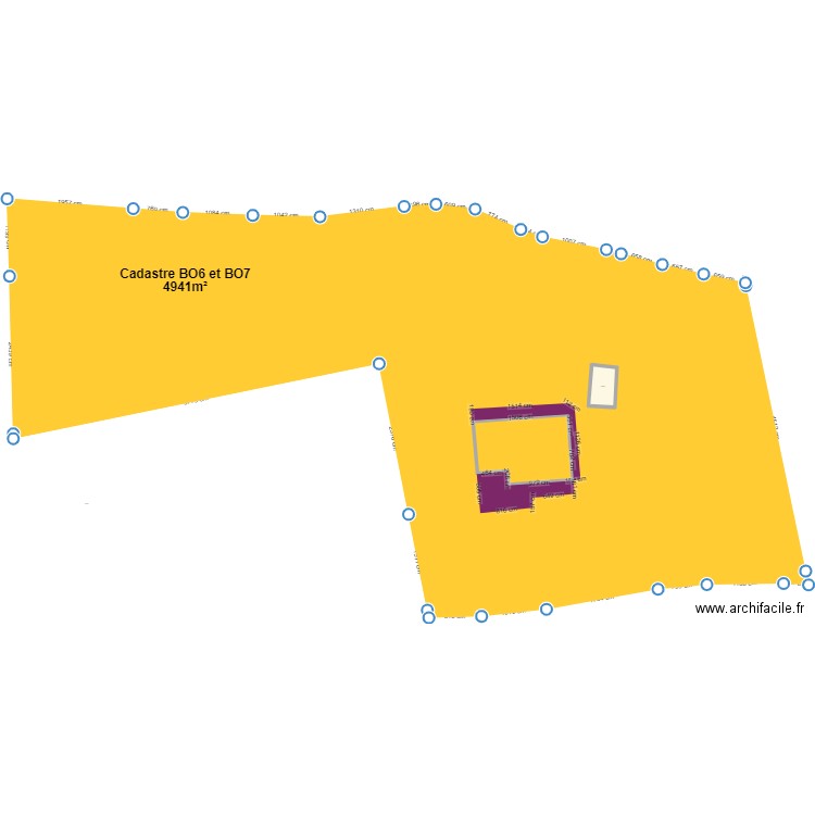 Plan de Masse PROJET. Plan de 1 pièce et 23 m2