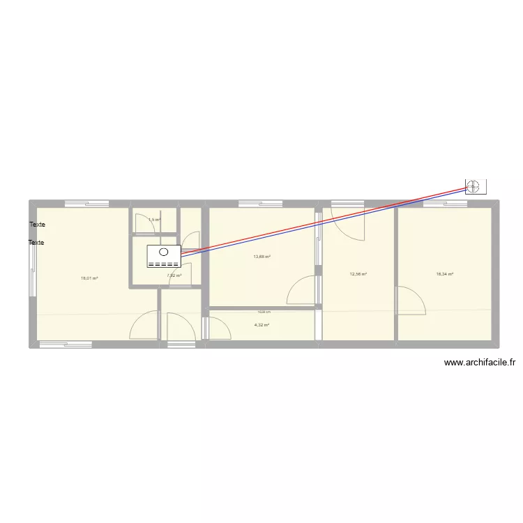 Bureaux secteur BAT chauffage. Plan de 