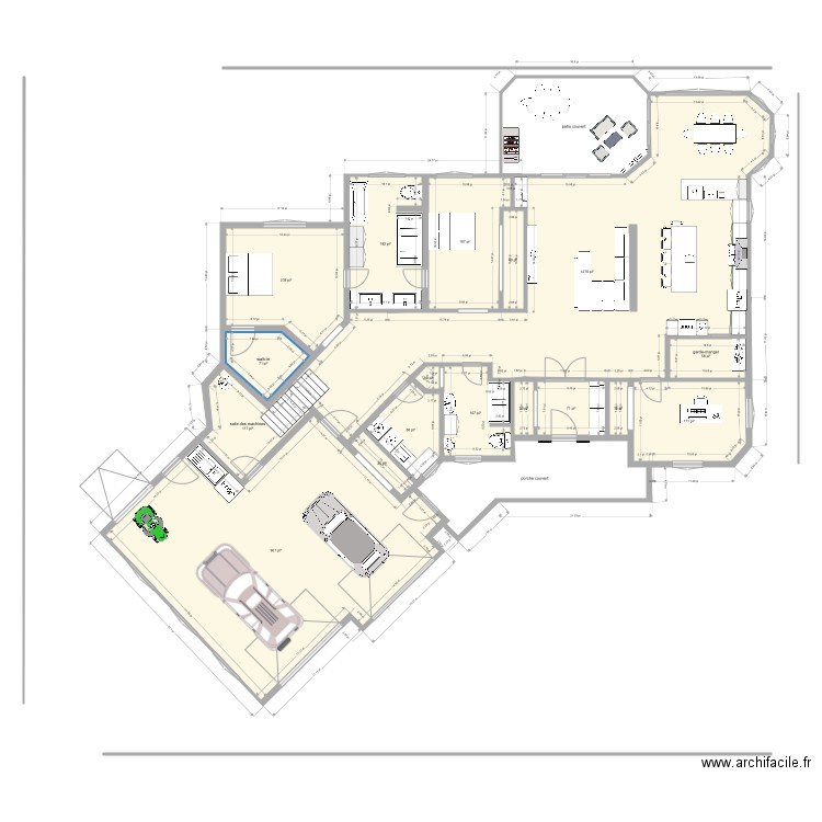 maison 1b. Plan de 0 pièce et 0 m2