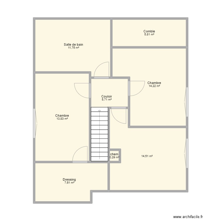 Memenil (etage). Plan de 0 pièce et 0 m2
