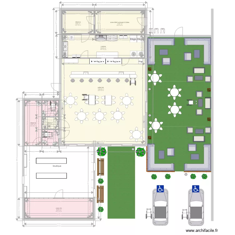 bar cave v2. Plan de 