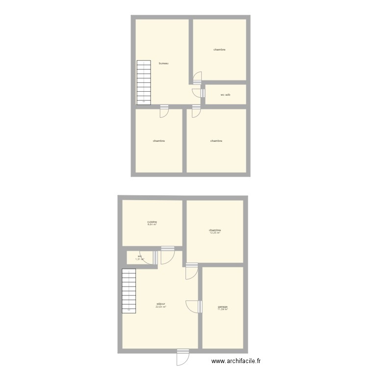 palaiseau. Plan de 10 pièces et 111 m2