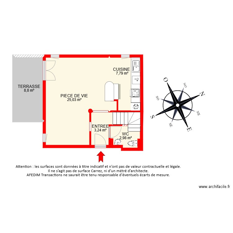 BI 8273. Plan de 9 pièces et 50 m2