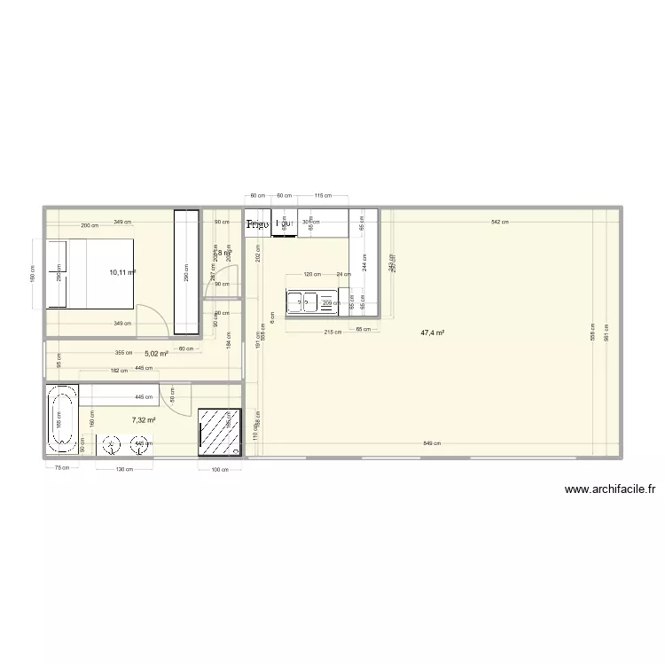 rez de chaussé HSP 245 cm amenager. Plan de rez de chaussé HSP 245 cm amenager. Plan de