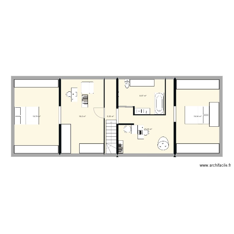 maison haut. Plan de 0 pièce et 0 m2