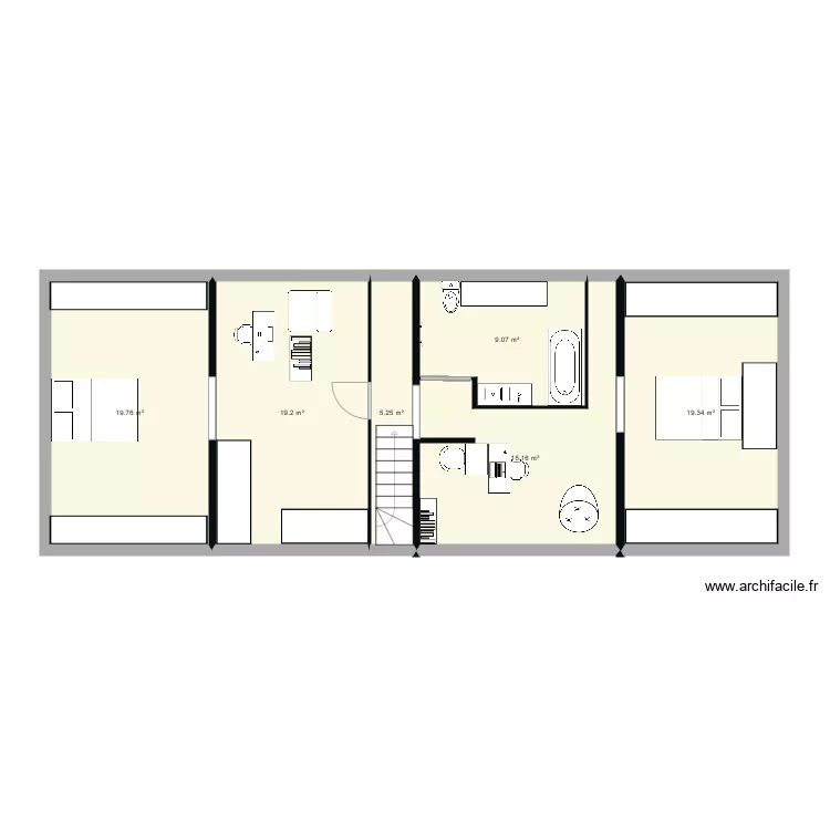 maison haut. Plan de 