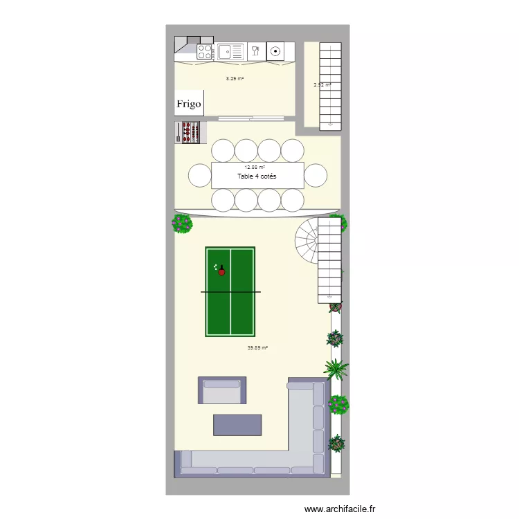 TERRASSE TOIT. Plan de 