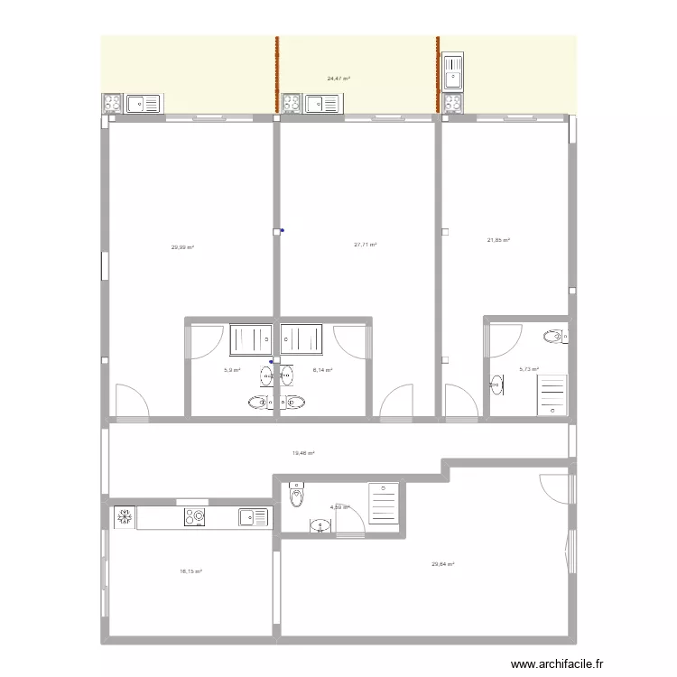 Plan Villa ST PIERRE POJET. Plan de 