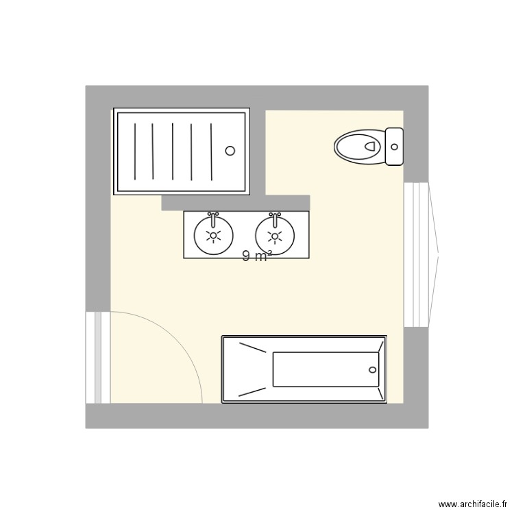 salle de bains 2. Plan de 0 pièce et 0 m2