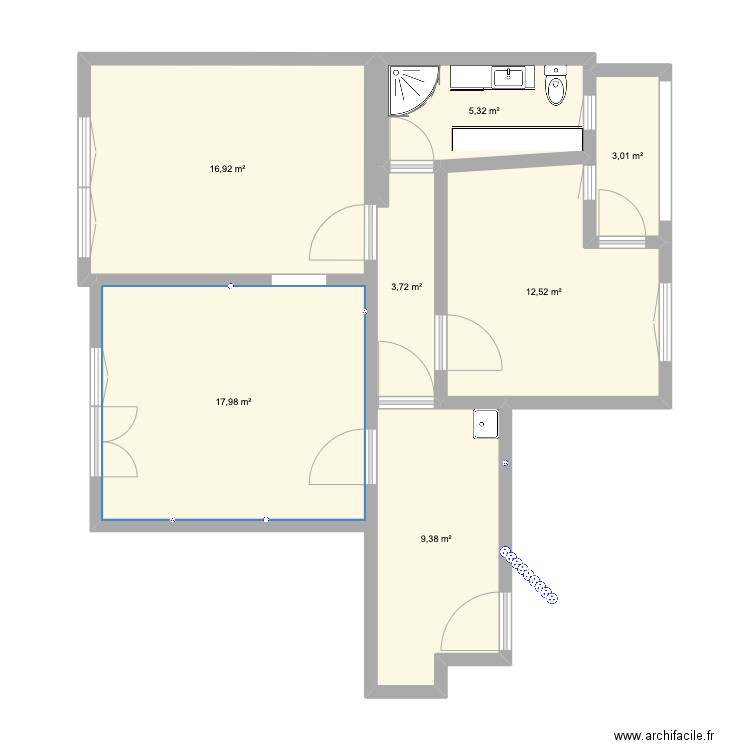 MICHA - PALMOTICEVA-radna verzija kupatilo. Plan de 0 pièce et 0 m2