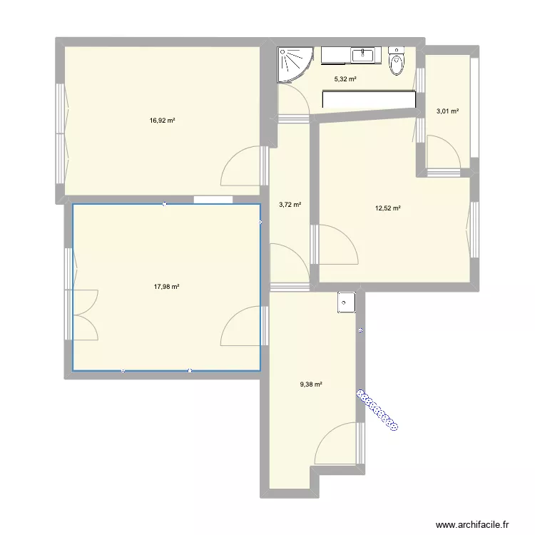MICHA - PALMOTICEVA-radna verzija kupatilo. Plan de 