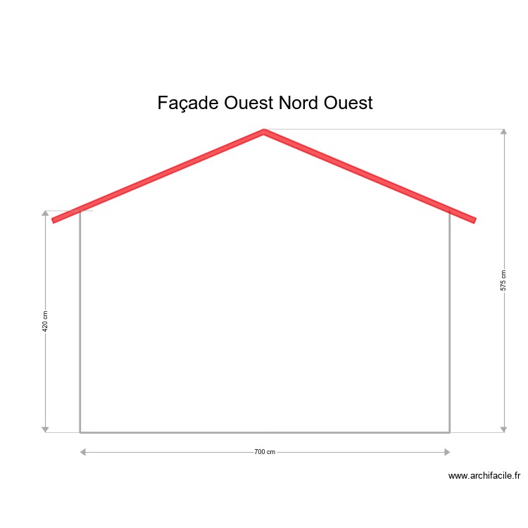 fa&ccedil;ade Ouest Nord Ouest. Plan de 0 pièce et 0 m2