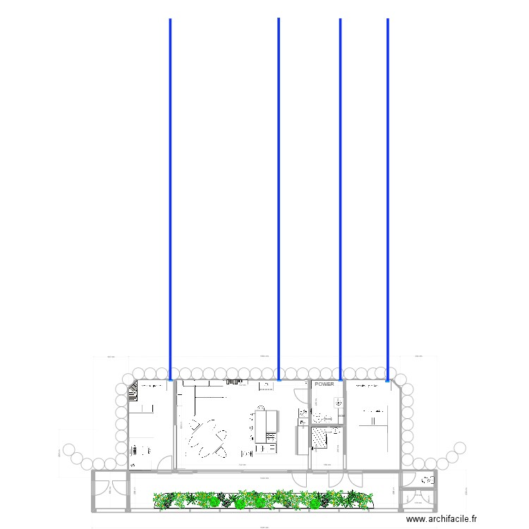 Earthship 2 BIGBIRD. Plan de 5 pièces et 77 m2