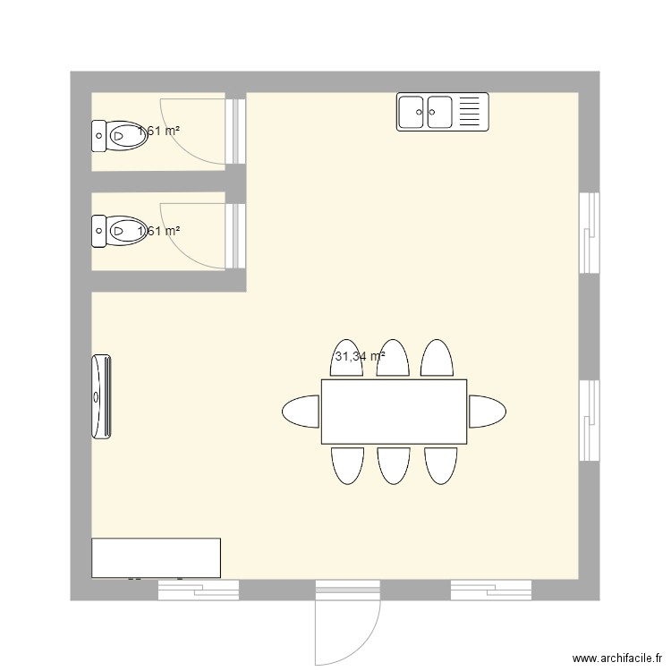 Local Vie. Plan de 0 pièce et 0 m2