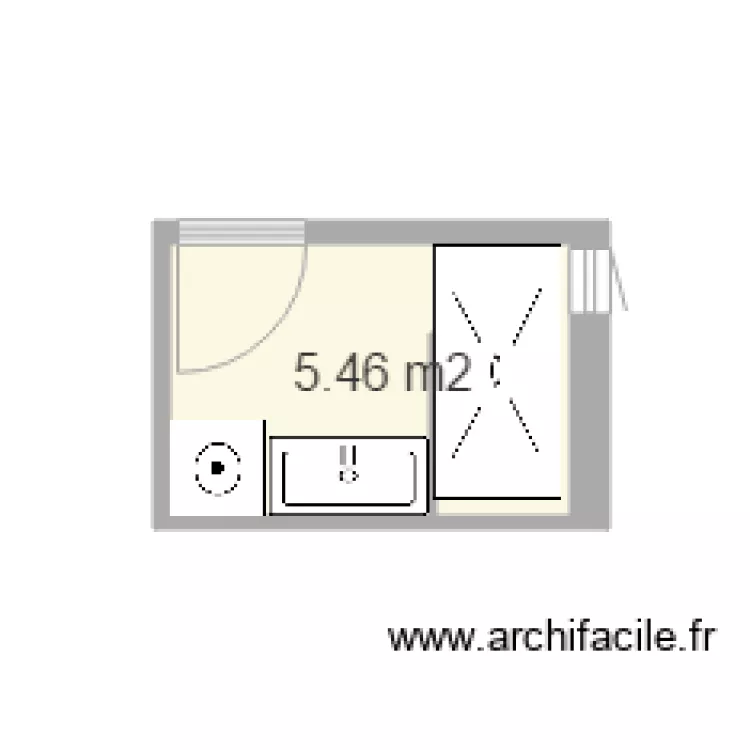 salle d eau. Plan de 