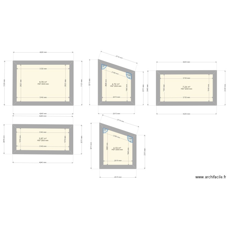 Labo Salle d'eau. Plan de 5 pièces et 32 m2