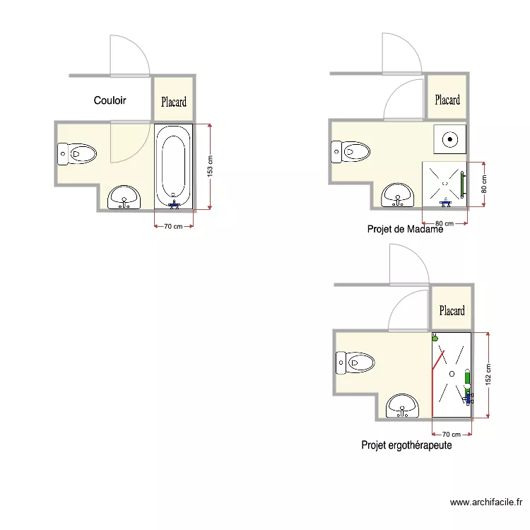 salle de bain . Plan de 