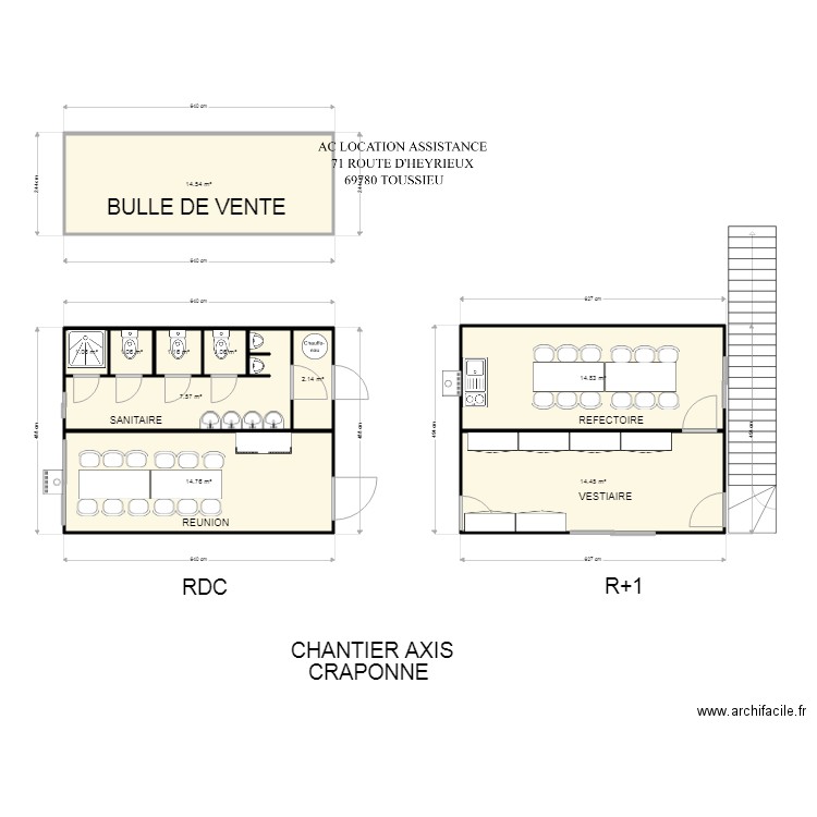 CRAPONNE PLANS MODIFIER. Plan de 0 pièce et 0 m2