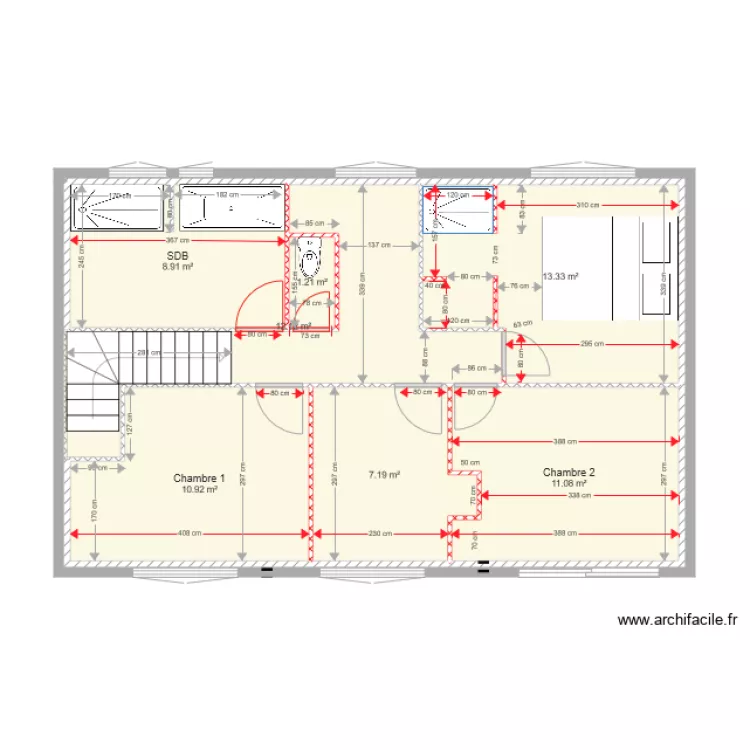 foch ETAGE tremie 4 reprise trac&eacute; elect . Plan de 