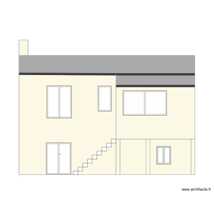 facade nord. Plan de 