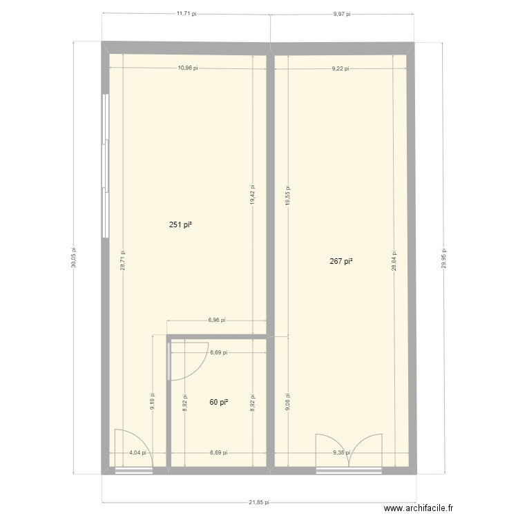 cabanon V1 division. Plan de 0 pièce et 0 m2