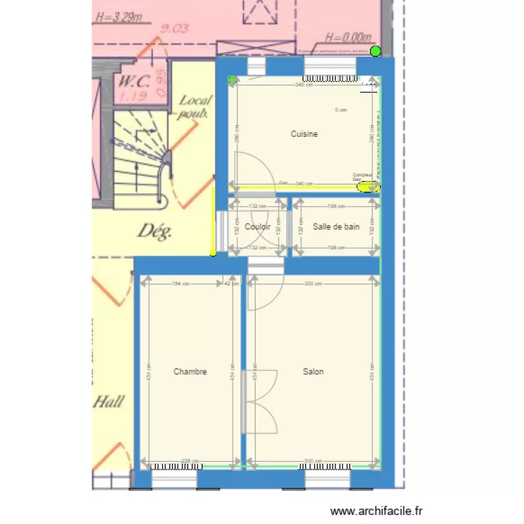 RDC lot 2 modifié. Plan de RDC lot 2 modifié. Plan de