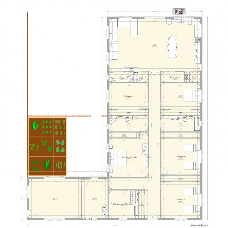 1 étage 2e. Plan de 0 pièce et 0 m2