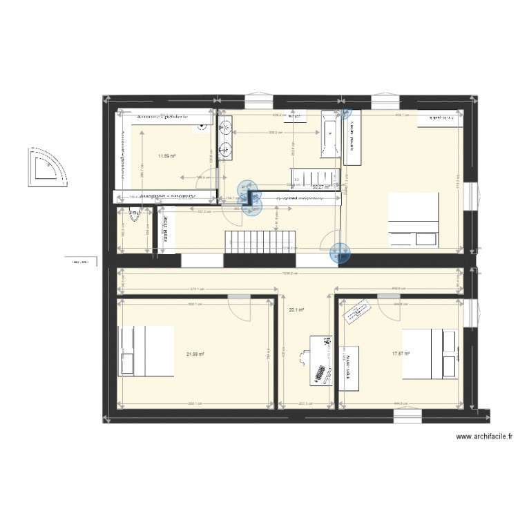 étage 3 avril 2017 bis. Plan de 0 pièce et 0 m2