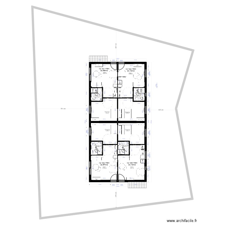 Plan Terrains Lamy cotations BANQUE2. Plan de 0 pièce et 0 m2