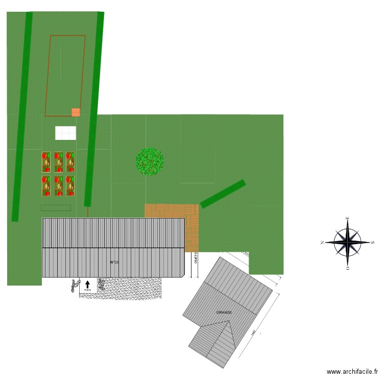 jardin V1. Plan de 0 pièce et 0 m2