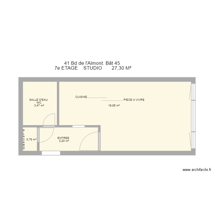 ALMONT MELUN APPT 79. Plan de 0 pièce et 0 m2