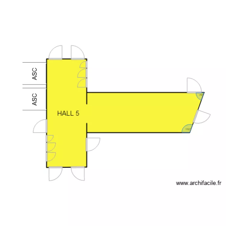 HALL 5 BONNEUIL AURADOUR SUR GLANE. Plan de HALL 5 BONNEUIL AURADOUR SUR GLANE. Plan de