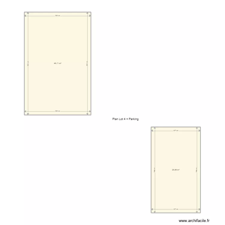 Plan hangar Lot 4. Plan de 