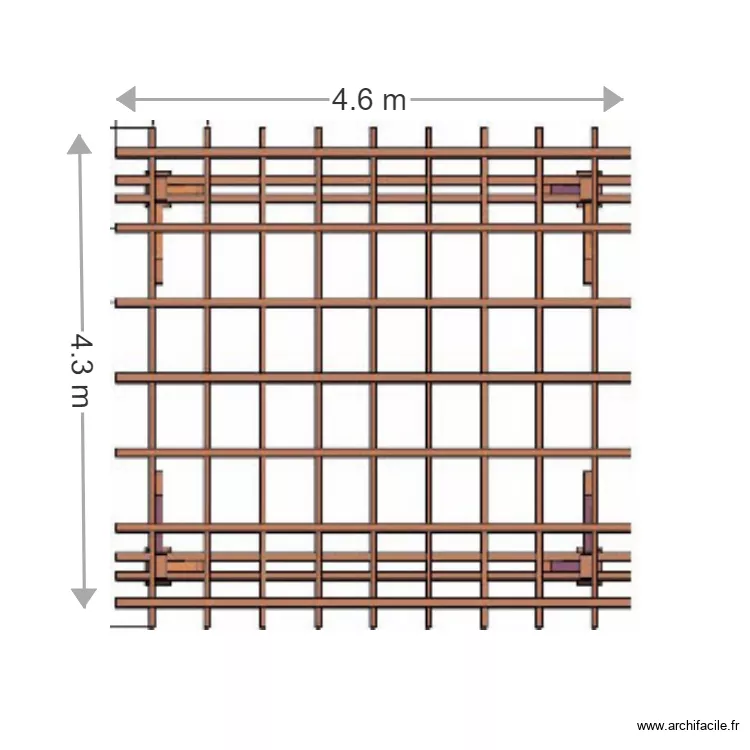 Pergola dessus. Plan de Pergola dessus. Plan de
