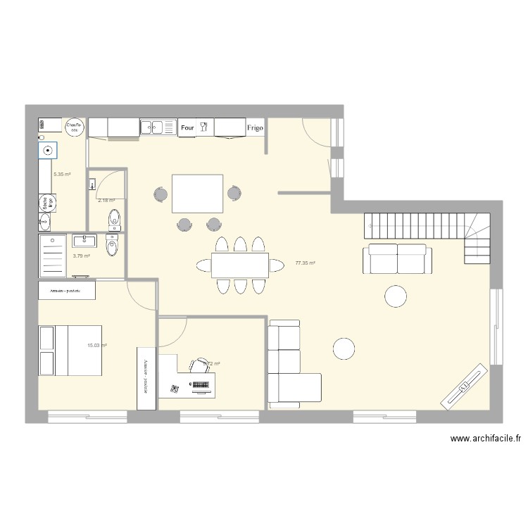 Métairie RdC. Plan de 0 pièce et 0 m2