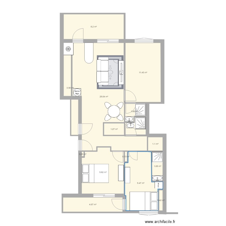 Minimes. Plan de 0 pièce et 0 m2