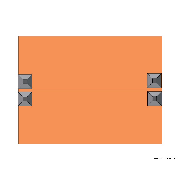 plan de toiture actuel. Plan de 0 pièce et 0 m2