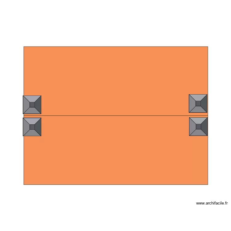 plan de toiture actuel. Plan de 