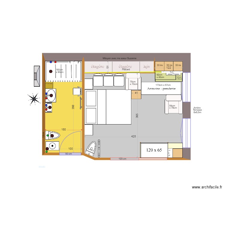 Chambre armoires 04. Plan de 0 pièce et 0 m2