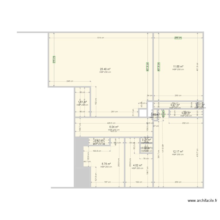 foncia penitent blanc 6. Plan de 16 pièces et 71 m2