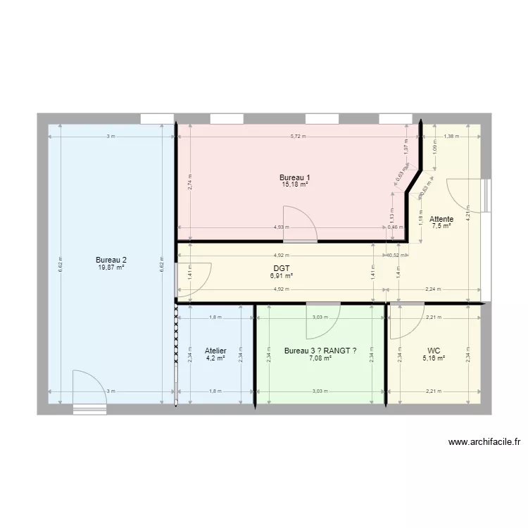Cabinet id&eacute;e 1. Plan de 