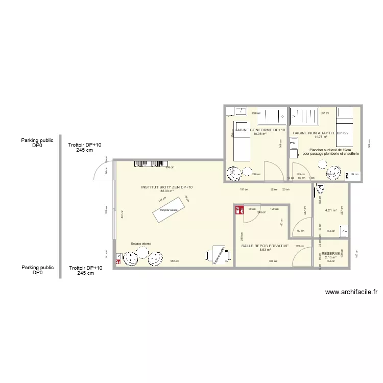 BIOTY ZEN APRES TRAVAUX. Plan de 