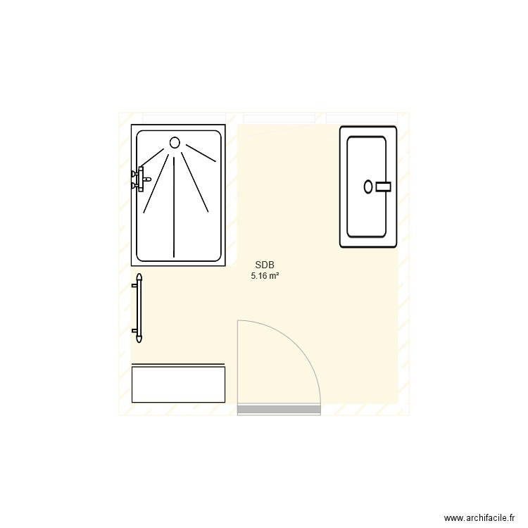 SDB MONTREUIL. Plan de 0 pièce et 0 m2