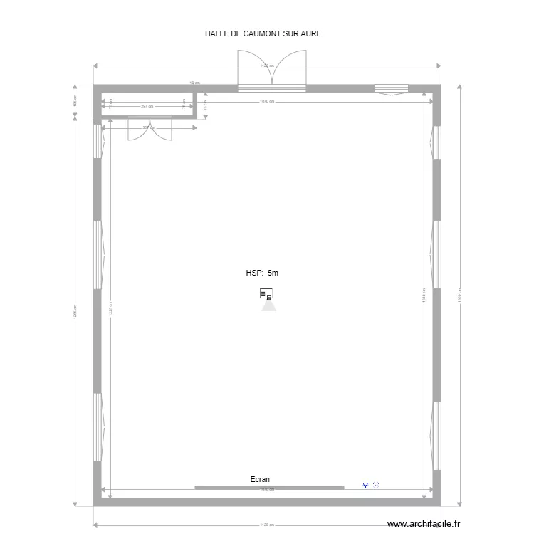 halle caumont sur aure. Plan de 